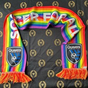 Soccer for all San Jose Earthquakes pride scarf